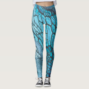 Turquoise dragon scale leggings