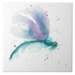Turquoise Dragonfly Tile