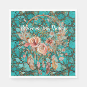 Turquoise Dream Catcher  Napkin