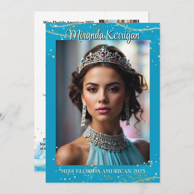 Turquoise Dream Pageant Autograph Card QR Code (Front/Back)
