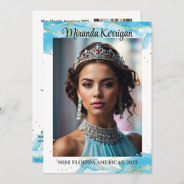 Turquoise Dream Pageant Autograph Card QR Code (Front/Back)
