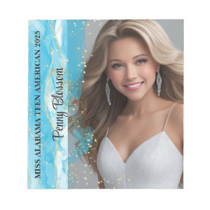 Turquoise Dream Pageant Autograph Pad Notepad