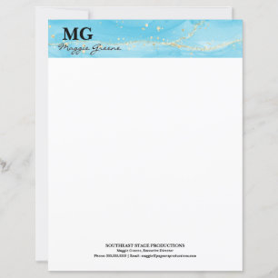Turquoise Dreams Custom Stationery Paper