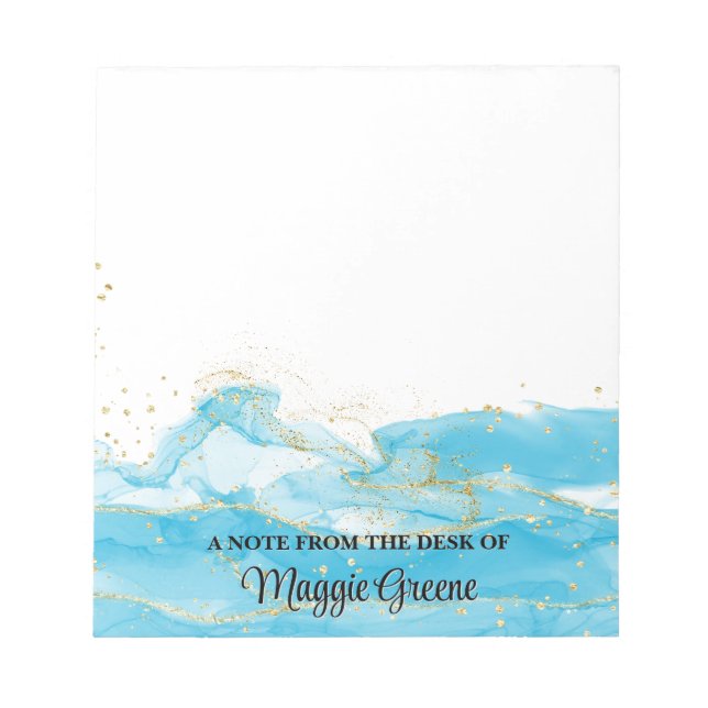 Turquoise Dreams Pageant Stationery Small Notepad (Front)