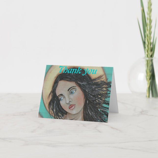 Turquoise Dreams Thank You Card (Front)