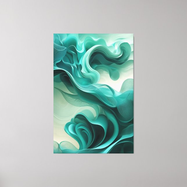 Turquoise Dreamscape - Abstract Canvas Print (Front)