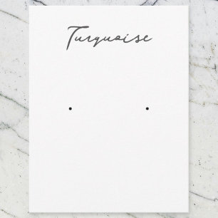 Turquoise Earring Jewellery Display Card