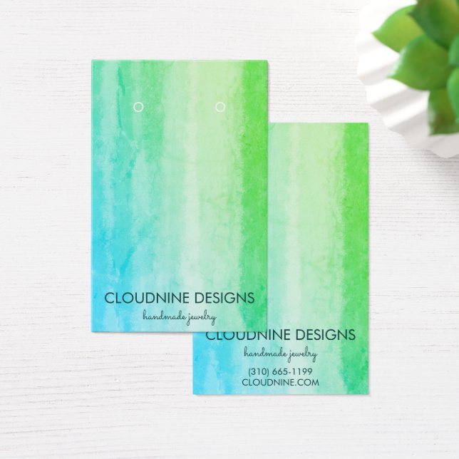 Turquoise Earring Necklace Jewellery Display Card (Desk)