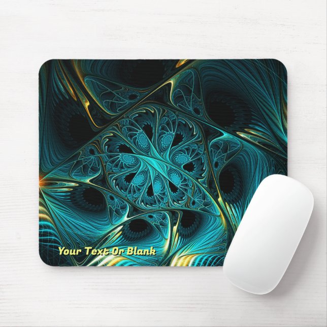 Turquoise Electric Mouse Mat (With Mouse)
