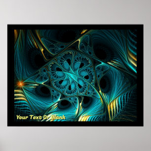 Turquoise Electric Poster