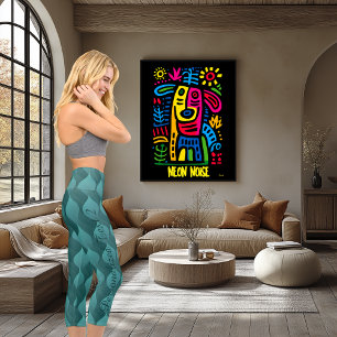 Turquoise Energy Flow – Teal Wave Leaf Activewear Capri Leggings