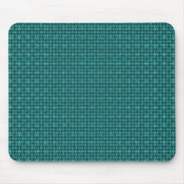 Turquoise Fabric Texture Mouse Mat (Front)