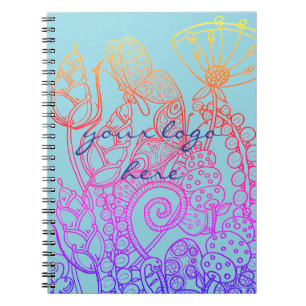 Turquoise Fantasy Butterfly  Notebook