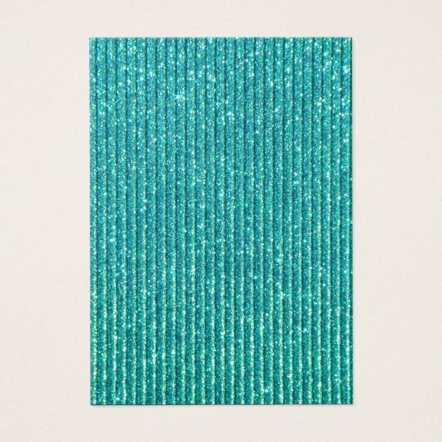 Turquoise Faux Sparkles Chic Elegance (Front)