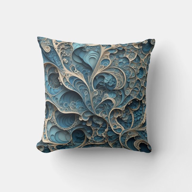 Turquoise Filigree Cushion (Front)