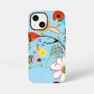 Turquoise floral iPhone / iPad case