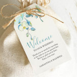 Turquoise Floral Wedding Favour Tags<br><div class="desc">Add a touch of elegance to your wedding with these custom wedding favour tags, featuring a modern floral design of tropical watercolor orchids in shades of blue, turquoise, and green. Perfectly blending watercolor and ink elements, these small wedding favour tags personalised for your event offer a sophisticated way to say...</div>