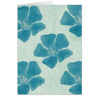 Turquoise Flower Pattern Card