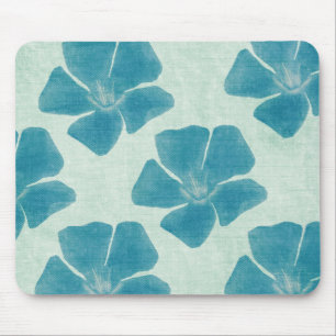 Turquoise Flowers Mousepad