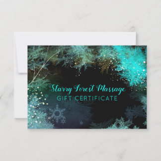 Turquoise Forest Business Gift Certificate Card