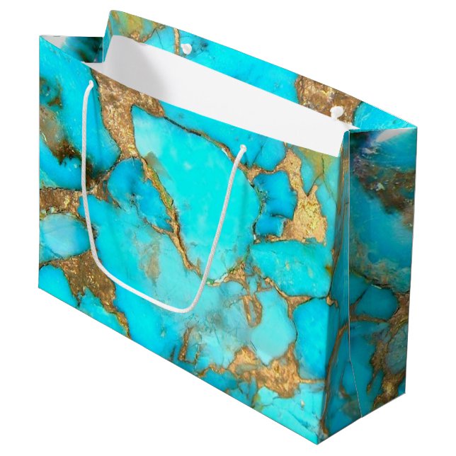 turquoise gemstone Gift Bag (Front Angled)
