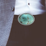 Turquoise Gemstone Image Oval Belt Buckle<br><div class="desc">Turquoise gemstone image with has unique blue-turquoise colour. Popular mineral which goes back to ancient times in civilisations! Colours vary from greenish blues with patches of silver as with this design. Others have streaks throughout. Note: When ordering, it will state that you had not made any modifications. Hit "Looks Good",...</div>