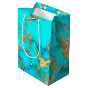 turquoise gemstone medium Gift Bag