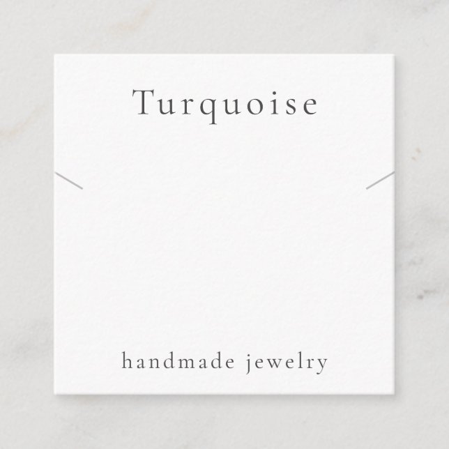 Turquoise Gemstone Necklace Jewellery Display Card (Front)