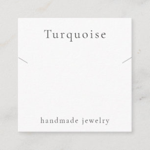 Turquoise Gemstone Necklace Jewellery Display Card
