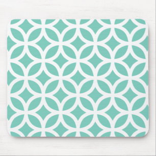 Turquoise Geometric Mouse Mat