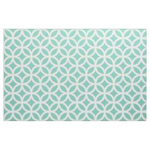 Turquoise Geometric Pattern Fabric