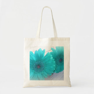 Turquoise Gerbera Tote