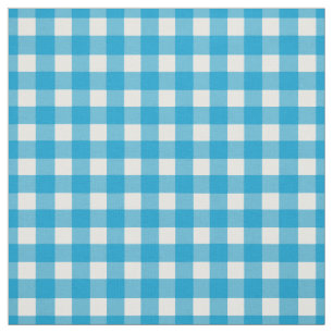 Turquoise Gingham Check Fabric