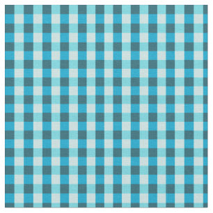 Turquoise Gingham Fabric