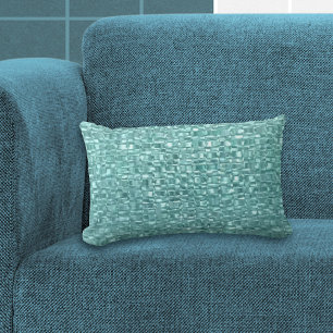 Turquoise Glass Throw Pillow