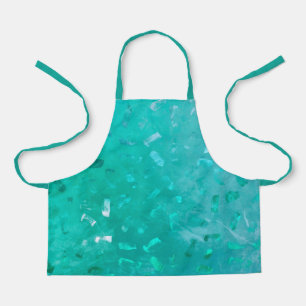 Turquoise Glitter Apron