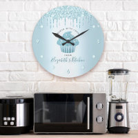Turquoise Glitter Drips Cupcake Bakery Pastry Chef