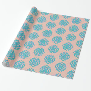 Turquoise Glitter Mandala 2 Wrapping Paper