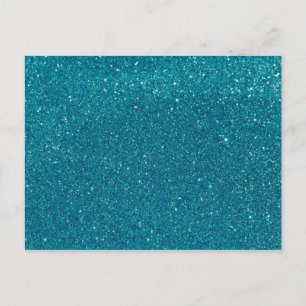 Turquoise Glitter Sparkles Postcard