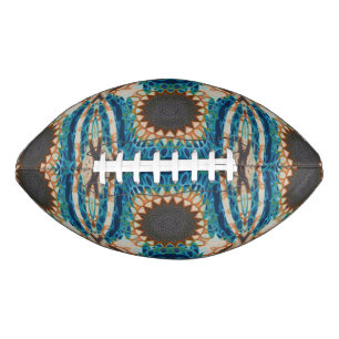 Turquoise Gold Sun Southwestern Art American Football
