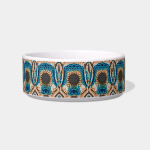 Turquoise Gold Sun Southwestern Art Bowl