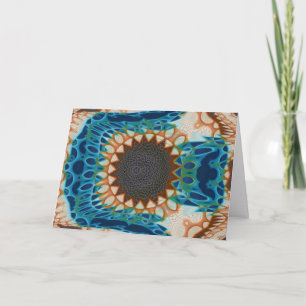 Turquoise Gold Sun Southwestern Art Card