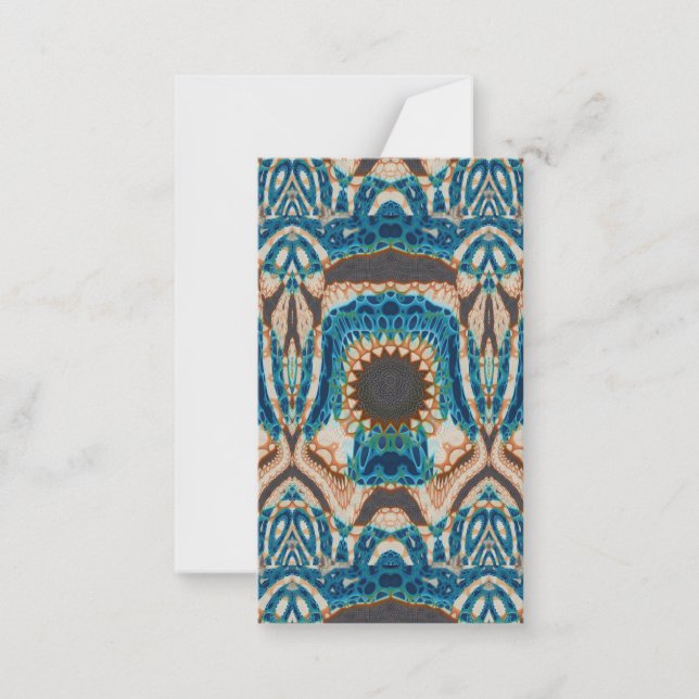 Turquoise Gold Sun Southwestern Art Card (Front)