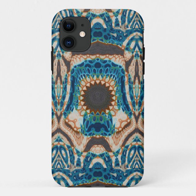 Turquoise Gold Sun Southwestern Art Case-Mate iPhone Case (Back)