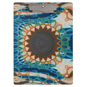 Turquoise Gold Sun Southwestern Art Clipboard