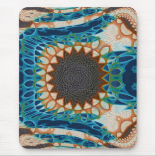 Turquoise Gold Sun Southwestern Art Mouse Mat