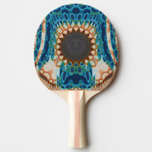 Turquoise Gold Sun Southwestern Art Ping Pong Paddle