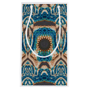 Turquoise Gold Sun Southwestern Art Small Gift Bag