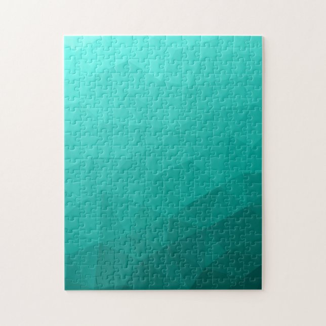 Turquoise gradient geometric mesh pattern Triangle Jigsaw Puzzle (Vertical)