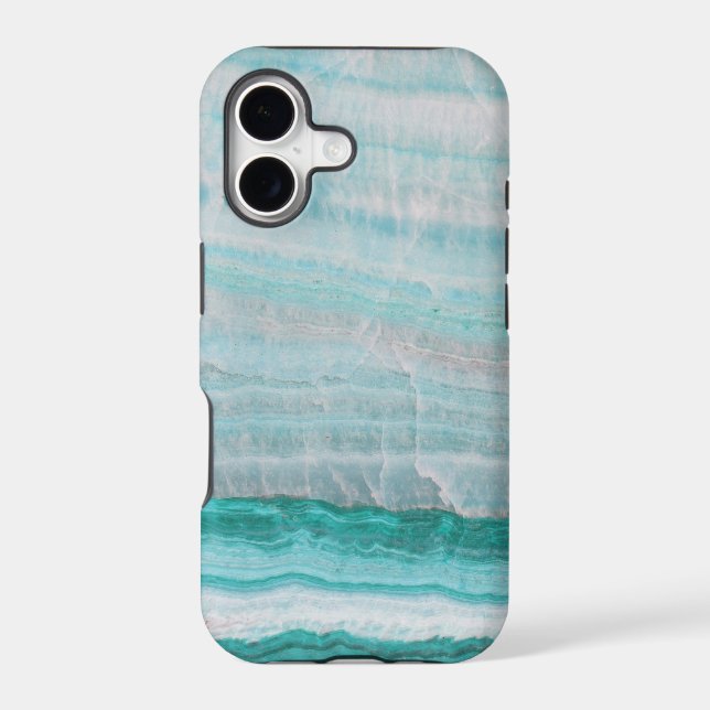 Turquoise Granite Stone Layered Wave Print (Back)